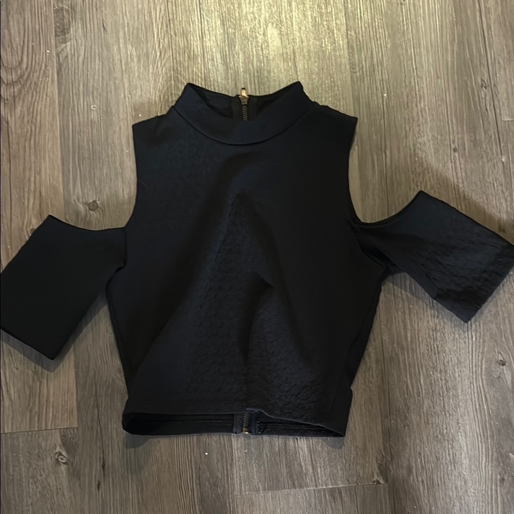Urban Outfitters Black Cold Shoulder Top